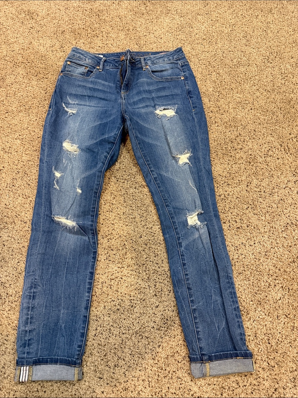 Jag Jeans Women's Distressed Skinny Jeans - Blue